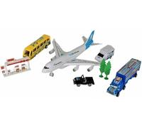 MIXEL Airport Toy Set With Accessories For Kids, Play Vehicles, Gas Station, Police Car, Baggage Cart, Vibrant Colour, Provide Hours Of Fun, Pretend Play Set