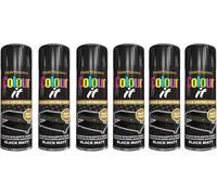 MIXEL All Purpose Black Matte Spray Paint, Quick Drying, Non Cracking, Durable And Matte Finish, Easy To Use, Interior And Exterior Use On Metal, Plastic, Wood, 250ml (6Pcs)