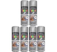 MIXEL All-Purpose Grey Primer Spray Paint, Quick Drying, Indoor and Outdoor Use, Matte Finish, Easy to Apply, Long-Lasting, For Metal, Wood, & Plastic, 250ML (6 PCS)