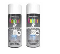 MIXEL All-Purpose Spray White Primer Paint, Long-Lasting Finish, Quick-Drying Formula, Durable And Protective Coating That Resists Chipping, Fading, And Peeling (2PCS)