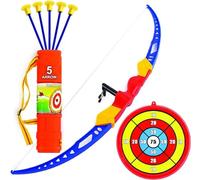 MIXEL Archery Toy Set For Kids, 6 Suction Cups Arrows, Target, And Quiver, Easy To Use, Vibrant Colour, Promote Hand-Eye Coordination And Motor Skills, Outdoor Fun Game
