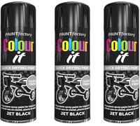 MIXEL Black Gloss Spray Paint Can, Quick Drying, Aerosol Paint, Sleek And Glossy, Interior And Exterior, Durable and Weather-Resistant, 250ml, (Pack of 3)