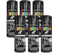 MIXEL Black Gloss Spray Paint Can, Quick Drying, Aerosol Paint, Sleek And Glossy, Interior And Exterior, Durable and Weather-Resistant, 250ml, (Pack of 6)