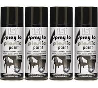 MIXEL Black Gloss Spray Paint, Quick-Drying Formula, Long-Lasting, Ideal for Use on Metal, Wood, Plastic, Ceramics, Interior and Exterior Use, DIY Enthusiasts, 400ml, (4 Pcs)
