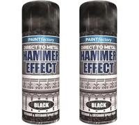 MIXEL Black Hammer Effect Spray, Quick-Drying Formula, DIY Enthusiasts, Perfect For Use On Metal, Wood, Plastic, Ensuring Long-Lasting Protection Against Rust, Corrosion, 400ml, (2 Pcs)