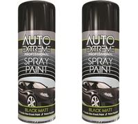 MIXEL Black Matt Spray Paint, Quick-Drying Formula, Easy to Apply, Ideal for DIY Projects, Home Decor, Furniture, Metal, Plastic, Indoor and Outdoor Use, 400ml, (2 Pcs)