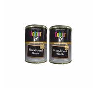 MIXEL Blackboard Black Matt Tin Paint, Quick Drying Formula, Easy to Apply, Suitable for Wood, Metal, Plaster, Glass, Ideal for DIY Projects, Home, Office, 300ml, (2 Pcs)