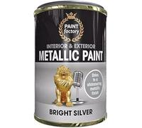 MIXEL Bright Silver Metallic Tin Paint, Quick-Drying Formula, DIY Enthusiasts, Easy-to-Apply, Ideal for Crafting, DIY Projects, Home Décor, Wood, Metal, 300ml, (1 Pcs)