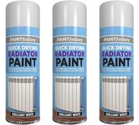 MIXEL Brilliant White Radiator Spray Paint, Heat Resistant, Enamel Coating, Non Yellowing Smooth Finish, Non Cracking, Fast Drying, Easy To Use, Multi Surface Use, 400ML (3Pcs)