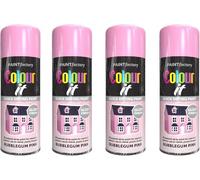 MIXEL Bubblegum Pink Gloss Spray Paint, Quick-Drying Formula, Easy-To-Apply, Long-Lasting, Ideal For Crafting, DIY, Automotive, Home Décor, Indoor And Outdoor Use, 400ml, (4 Pcs)