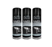 MIXEL Bumper And Trim Black Spray Paint, Quick-Drying Formula, Easy-To-Apply, Perfect For Furniture, Metal, Wood, Plastic, Lightweight And Portable, 300ml, (3 Pcs)