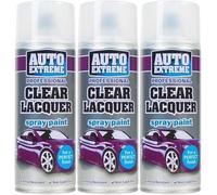 MIXEL Clear Lacquer Spray Paint, Fast-Drying Formula, Easy To Apply, DIY Enthusiasts, Ideal For Wood, Metal, Ceramic, Crafts, Indoor And Outdoor Use, 400ml, (3 Pcs)