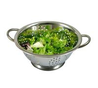 MIXEL Colander Stainless Steel with Handle, Long-Lasting Performance, Perfect for Rinsing Vegetables, Draining Pasta, Washing Fruits, and Even Straining Grains, (34CM)
