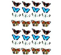 MIXEL Colorful Butterflies Clips for Decoration, Reusable, Lightweight, Easy to Fix, Adorable Design, Exquisite Structure, Theme Party, Indoor Outdoor Garden Use, Beautiful Art (24 PCS)
