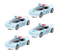 MIXEL Colorful Pullback Mini Police Toy Cars, Pullback Mechanism, Vibrant Colour, Versatile, and Fun Play, Engaging for All Ages, (4 Pcs)