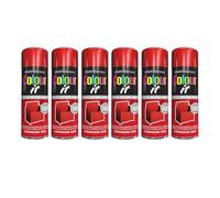 MIXEL Crimson Red Gloss Spray Paint, Quick Drying, DIY Enthusiasts, Easy-To-Use, Perfect For Wood, Metal, Plastic, Ceramics, Indoor And Outdoor Use, 250ml, (6 Pcs)