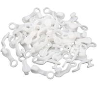 MIXEL Curtain Glider Hooks, Curtain Rail Track Gliders, Sturdy & Durable, Hooks Runners, Perfect for Use in Bedrooms, Living Rooms, Offices, White (80 PCS)