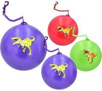 MIXEL Dinosaur-Themed Hopper Balls With Keyring, Fun And Exciting Toy, Vibrant And Eye-Catching, Ergonomic Handle, Indoor & Outdoor Play, (PCS 6)