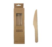 MIXEL Disposable Wooden Knife, Comfortable Grip, Lightweight And Portable, Ideal For Parties, Picnics, Camping, Takeaway, Everyday Use, Durable Construction, (20 Pcs)