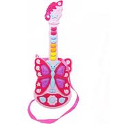 MIXEL Electric Musical Guitar For Kids, Vibrant Colour, Eye Catching Butterfly Theme, Easy To Use, Delightful Sound, Educational Toy For Skill Development, Pink