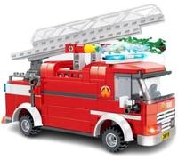 MIXEL Fire Rescue Toy, Emergency Construction Toys, City Firefighter, Imaginative Play, Building Block Toys for Kids, Ensuring Endless Fun, 411 PCS Blocks Bricks