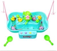 MIXEL Fishing Master Hook A Duck, Fishing Rod And Floating Ducks, Musical Rotating Fishing Game, Ducks & Tub, Go Fishing with Music, Lights, Running Water