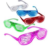 MIXEL Flashing Sunglasses, Built-In LED Lights, Unique Eye-Catching Design, Offering A Fun And Interactive Experience, Ideal for Birthday Gifts, Assorted Colour (5 Pcs)