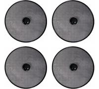 MIXEL Frying Pan Splatter Guard, Fine Mesh with Knob, Oil Splatter Screen, Protection Lid, Stainless Steel, Kitchen Accessory, Black, Versatile Use, 21CM (4 PCS)