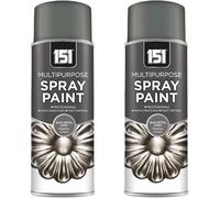 MIXEL G-U-N Metal Grey Spray Paint, Quick-Drying Formula, Perfect for Home Improvement, Automotive, Industrial, DIY Projects, Indoor And Outdoor Use, 400ml, (2 Pcs)