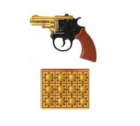 MIXEL, Get ready for endless excitement with the Super Cap G-u-n Toy, a thrilling and realistic playtime companion made for adventurous kids. Designed with a bold gold-and-black finish