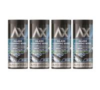 MIXEL Glass Cleaning Wipes, Effortlessly Removes Dirt, Fingerprints, Smudges, Grease, Perfect For Car Windows, Mirrors, Windshields, Headlights, Moisture And Freshness, Streak-Free Cleaning, (4 Pcs)