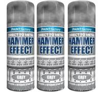 MIXEL Hammer Effect Grey Spray Paint, Easy To Apply, Quick Drying Formula, DIY Projects, Perfect For Metal, Wood, Plastic Ideal For Interior And Exterior Use, 400ml, (3 Pcs)