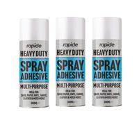 MIXEL Heavy Duty Glue Spray Adhesive, Non Cracking, Quick Drying, Easy To Use, Long-Lasting Bond, Ideal Use To Stick Card, Paper, Vinyl, Fabric, Leather, 300ml (3Pcs)