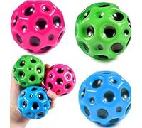 MIXEL High Bouncy Rubber Sensory Balls, Sounds Meteor Space Ball, Easy To Control, Vibrant Colour, Popping Sound Effect, Fun And Interactive Toy, Multipurpose Use, Random Colour (2Pcs)