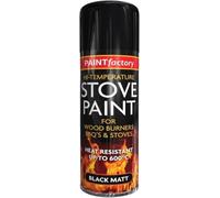 MIXEL High Temperature Black Matte Stove Spray Paint, Non Cracking, Quick Drying, Durable And Long Lasting, Easy To Use, Ideal Use On Wood Burners, BBQ’S And Stoves, 400ml (1Pcs)