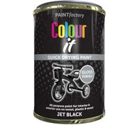 MIXEL Jet Black Gloss Paint Tin, Quick-Drying Formula, DIY Projects, Ideal for Interior and Exterior Use, Perfect for Wood, Metal, Plastic, Home Renovations, 300ml, (1 Pcs)
