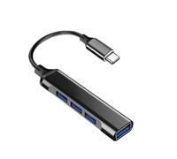 MIXEL Lightening To 4port USB Hub, Aluminum USB Hub, Portable & Lightweight Design, Ideal To Transfer Large Files, 5 Gigabits Per Second,