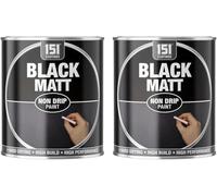 MIXEL Matt Black Non-Drip Paint, Quick-Drying, Long-Lasting Protection, Perfect For Walls, Wood, Metal, DIY Projects, Home Renovations, Interior And Exterior Use, 300ml, (2 Pcs)