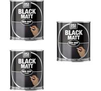 MIXEL Matt Black Non-Drip Paint, Quick-Drying, Long-Lasting Protection, Perfect For Walls, Wood, Metal, DIY Projects, Home Renovations, Interior And Exterior Use, 300ml, (3 Pcs)