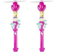 MIXEL Mermaid Shape Rotating Glowing Fairy Stick, Magic Wand, Flashing Light, Wonderful Music, Spinning Windmill Toy, Cute & Funny, Playful Toy Gift For Girls (2 PCS)