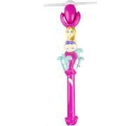 MIXEL Mermaid Shape Rotating Glowing Fairy Stick, Magic Wand, Flashing Light, Wonderful Music, Spinning Windmill Toy, Cute & Funny, Playful Toy Gift For Girls (1 PCS)