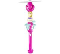 MIXEL Mermaid Windmill Wand, Mesmerising Theme, Flashing LED Light, Glowing Spinning Wand, Delightful Music, Battery Operated, Rotating Glowing Fairy Stick For Events