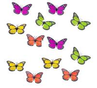 MIXEL Metal Colorful Butterfly Decoration, Wall Decorations, Vibrant & Exquisite Butterfly Shapes, Wide Shade Design, Suitable For Indoor & Outdoor, Best Gift Idea (12 PCS)