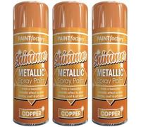 MIXEL Metallic Copper Spray Paint, Quick-Drying Formula, DIY Enthusiasts, Perfect For Enhancing Furniture, Home Décor, Metal, Wood, Plastic, Indoor And Outdoor Use, 200ml, (3 Pcs)