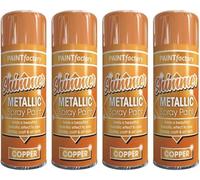 MIXEL Metallic Copper Spray Paint, Quick-Drying Formula, DIY Enthusiasts, Perfect For Enhancing Furniture, Home Décor, Metal, Wood, Plastic, Indoor And Outdoor Use, 200ml, (4 Pcs)