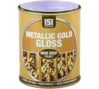 MIXEL Metallic Gold Gloss Non-Drip Paint, Quick-Drying, DIY Enthusiasts, Perfect For Wood, Metal, Glass, Ceramics, Interior And Exterior Use, Ideal For Home Décor, Crafts, 300ml, (1 Pcs)