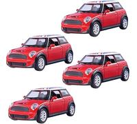 MIXEL Mini Sports Car With 1: 22 Scale, Durable Die-Cast Design, Pull-Back Mechanism, Durability, And Realistic,Fun Toy For Kids, Red (4PCS)