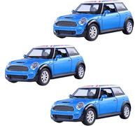 MIXEL Mini Sports Car With 1: 22 Scale, Durable Die-Cast Design, Pull-Back Mechanism, Durability, And Realistic,Fun Toy For Kids, Blue (3PCS)