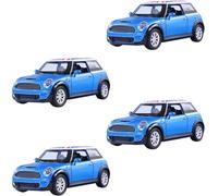 MIXEL Mini Sports Car With 1: 22 Scale, Durable Die-Cast Design, Pull-Back Mechanism, Durability, And Realistic,Fun Toy For Kids, Blue (4PCS)