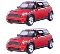 MIXEL Mini Sports Car With 1: 22 Scale, Durable Die-Cast Design, Pull-Back Mechanism, Durability, And Realistic,Fun Toy For Kids, Red (2PCS)